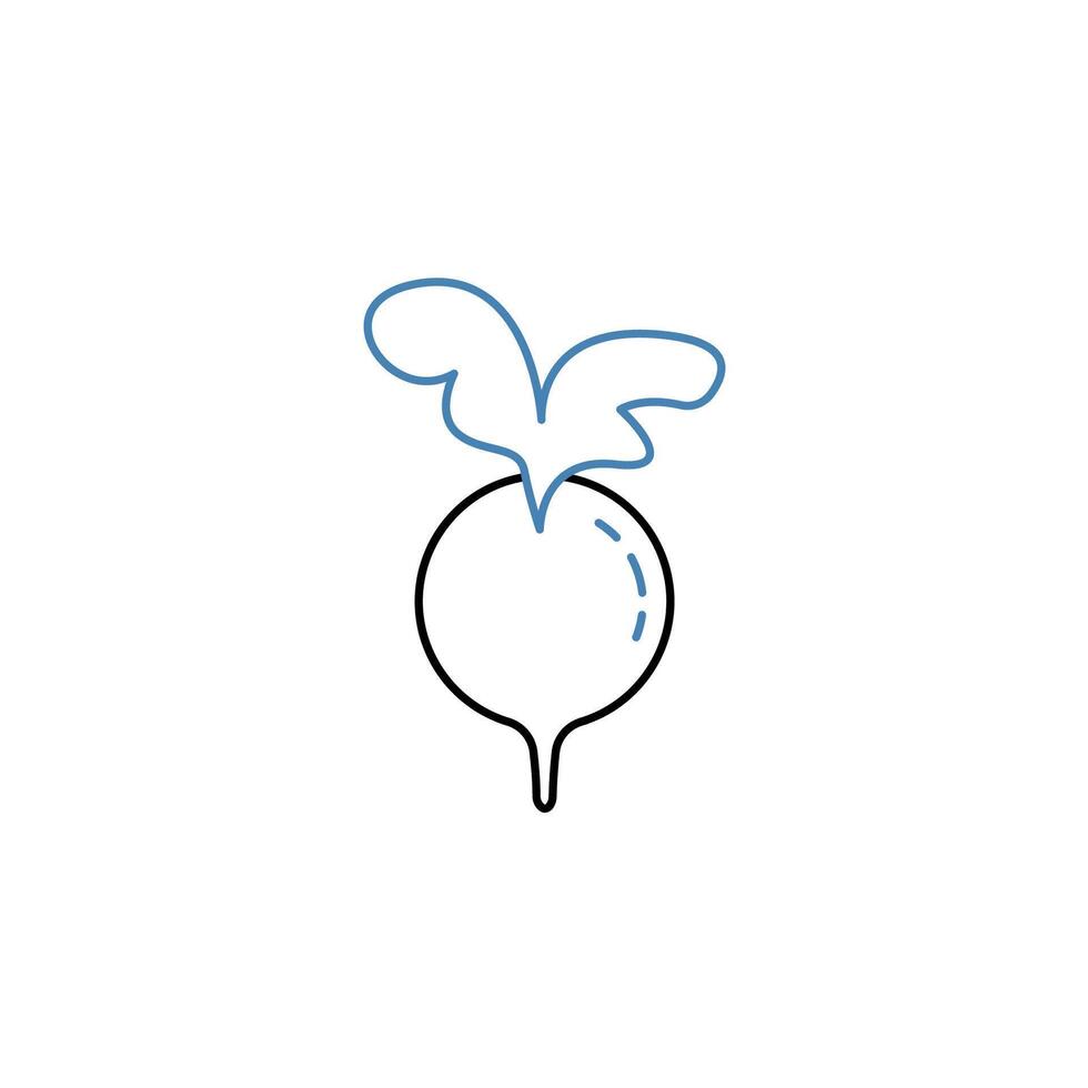 radish concept line icon. Simple element illustration. radish concept outline symbol design. vector