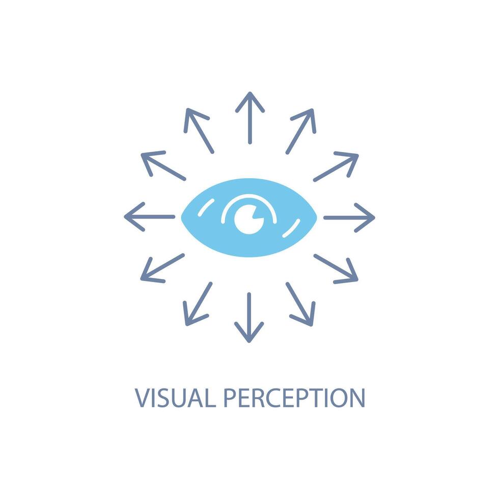 visual perception concept line icon. Simple element illustration. visual perception concept outline symbol design. vector