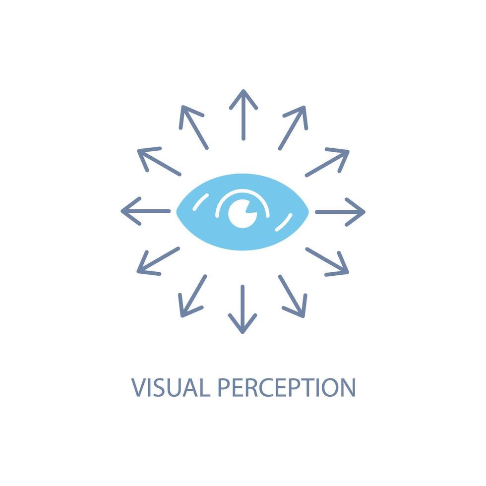 visual perception concept line icon. Simple element illustration. visual perception concept outline symbol design. vector