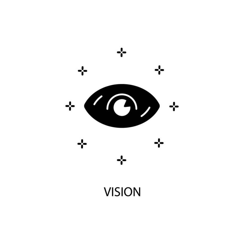 vision concept line icon. Simple element illustration. vision concept outline symbol design. vector