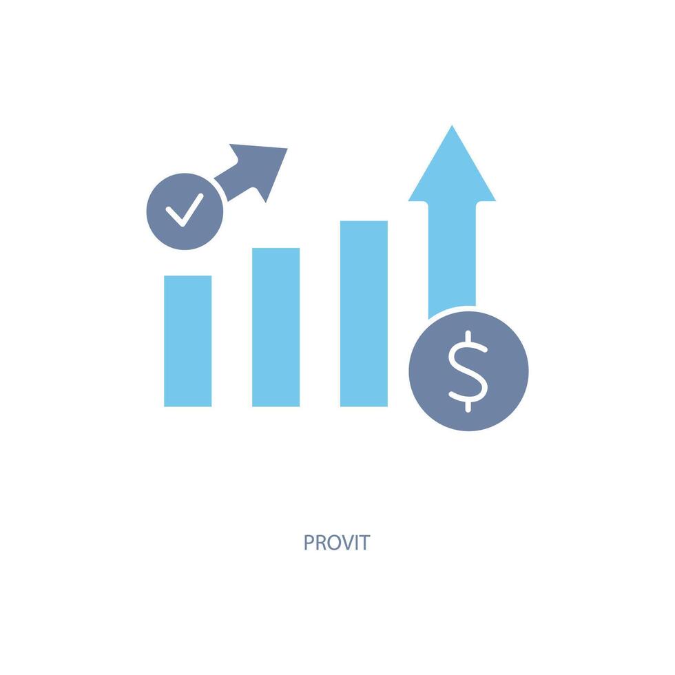 provit concept line icon. Simple element illustration. provit concept outline symbol design. vector