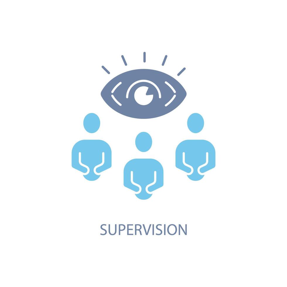 supervision concept line icon. Simple element illustration. supervision concept outline symbol design. vector