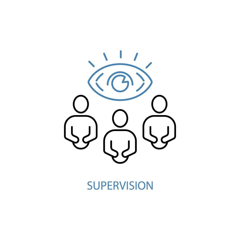 supervision concept line icon. Simple element illustration. supervision concept outline symbol design. vector