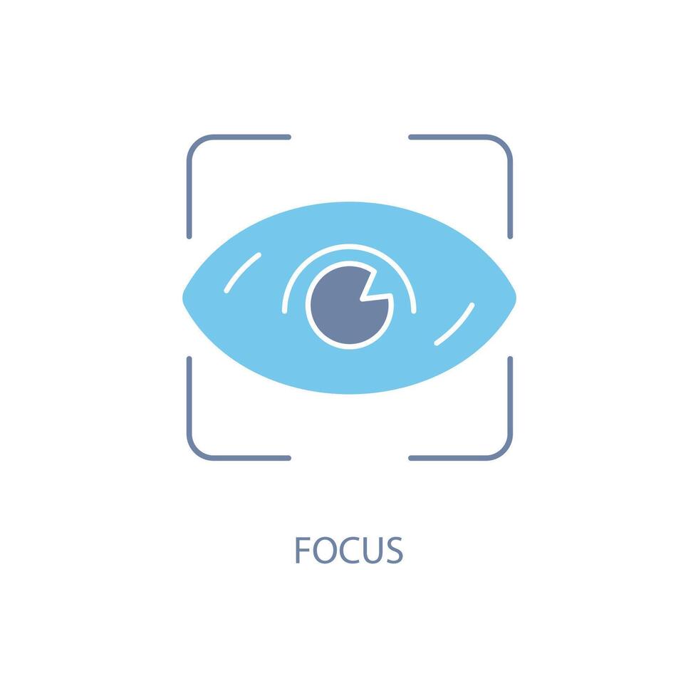 focus concept line icon. Simple element illustration. focus concept outline symbol design. vector