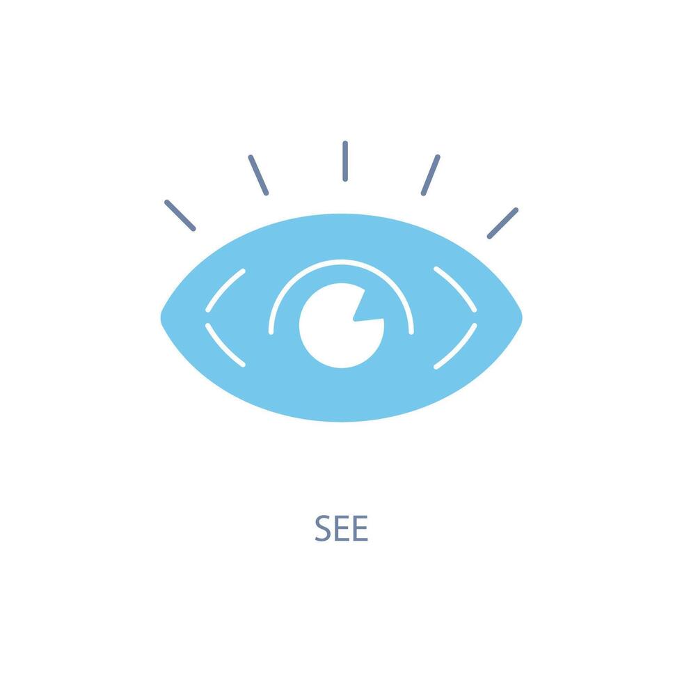 see concept line icon. Simple element illustration. see concept outline symbol design. vector