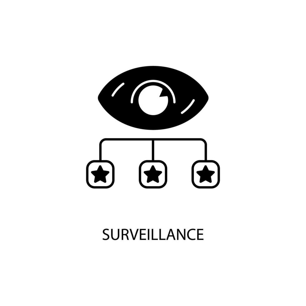 surveillance icons set. Set of editable stroke icons.Vector set of surveillance vector