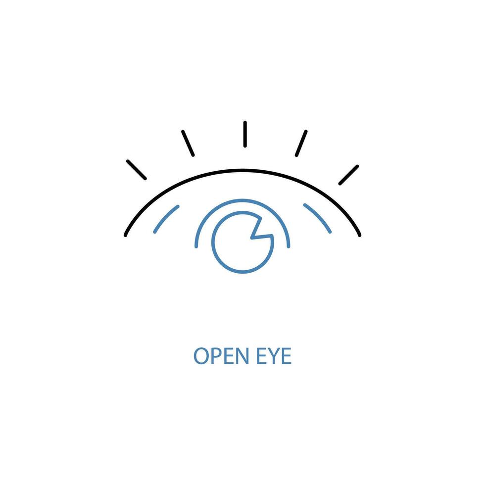 open eye concept line icon. Simple element illustration. open eye concept outline symbol design. vector