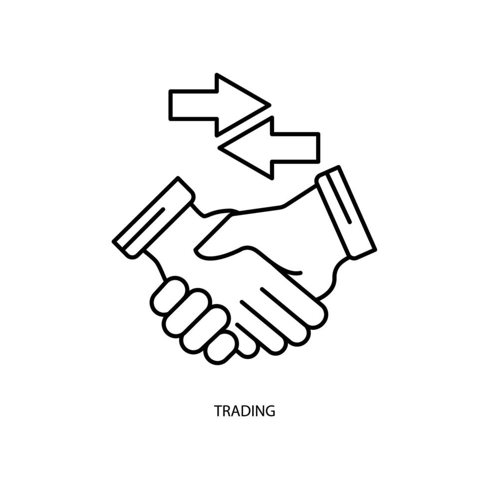 trading concept line icon. Simple element illustration. trading concept outline symbol design. vector