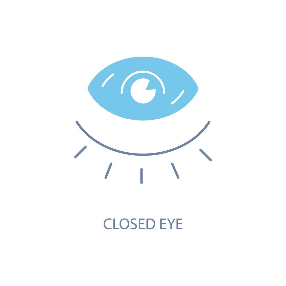 closed eye concept line icon. Simple element illustration. closed eye concept outline symbol design. vector