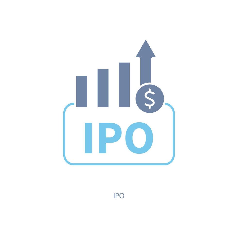 ipo concept line icon. Simple element illustration. ipo concept outline symbol design. vector