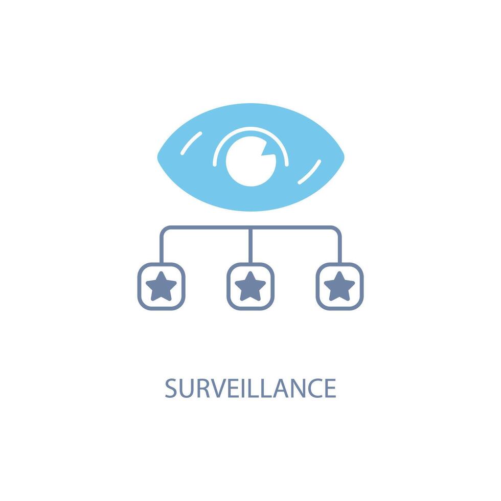 surveillance icons set. Set of editable stroke icons.Vector set of surveillance vector
