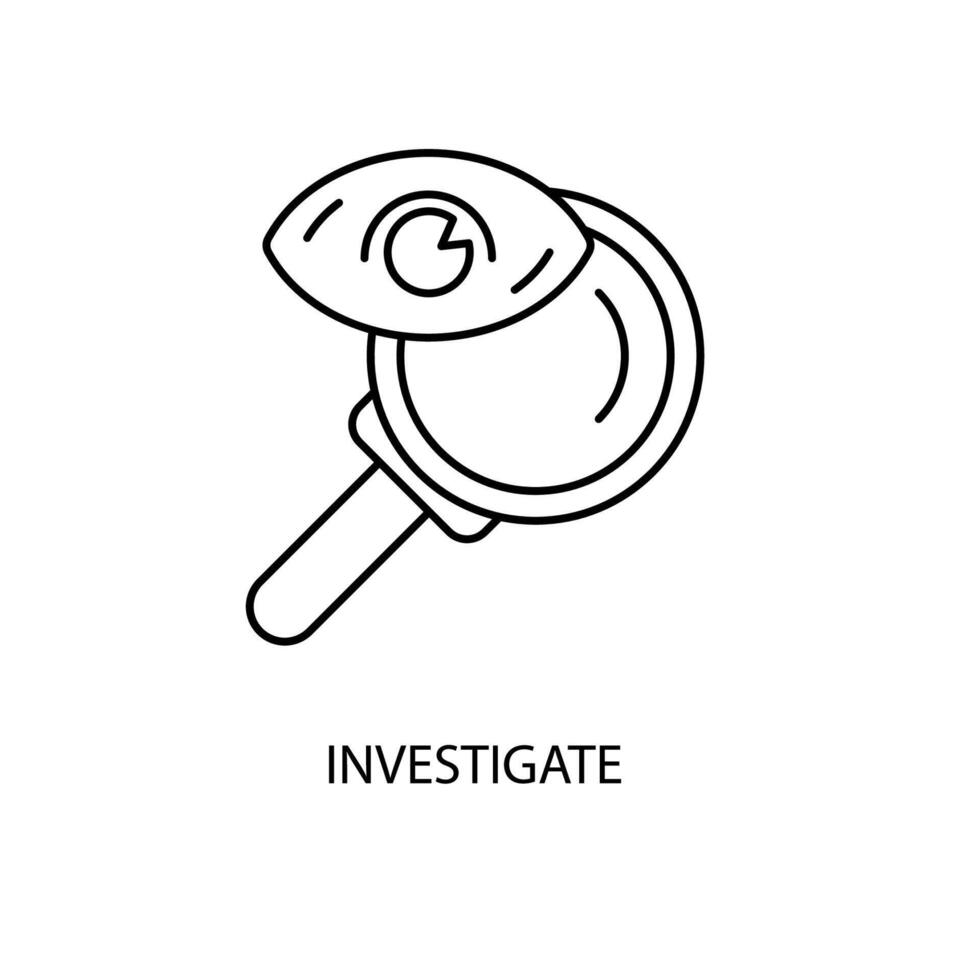 investigate concept line icon. Simple element illustration. investigate concept outline symbol design. vector