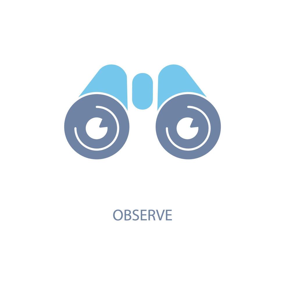 observe concept line icon. Simple element illustration. observe concept outline symbol design. vector
