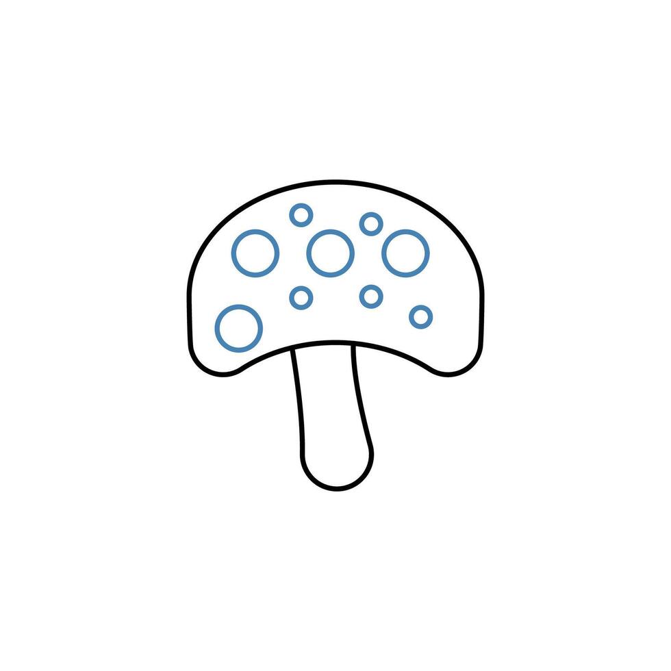 mushroom concept line icon. Simple element illustration. mushroom concept outline symbol design. vector