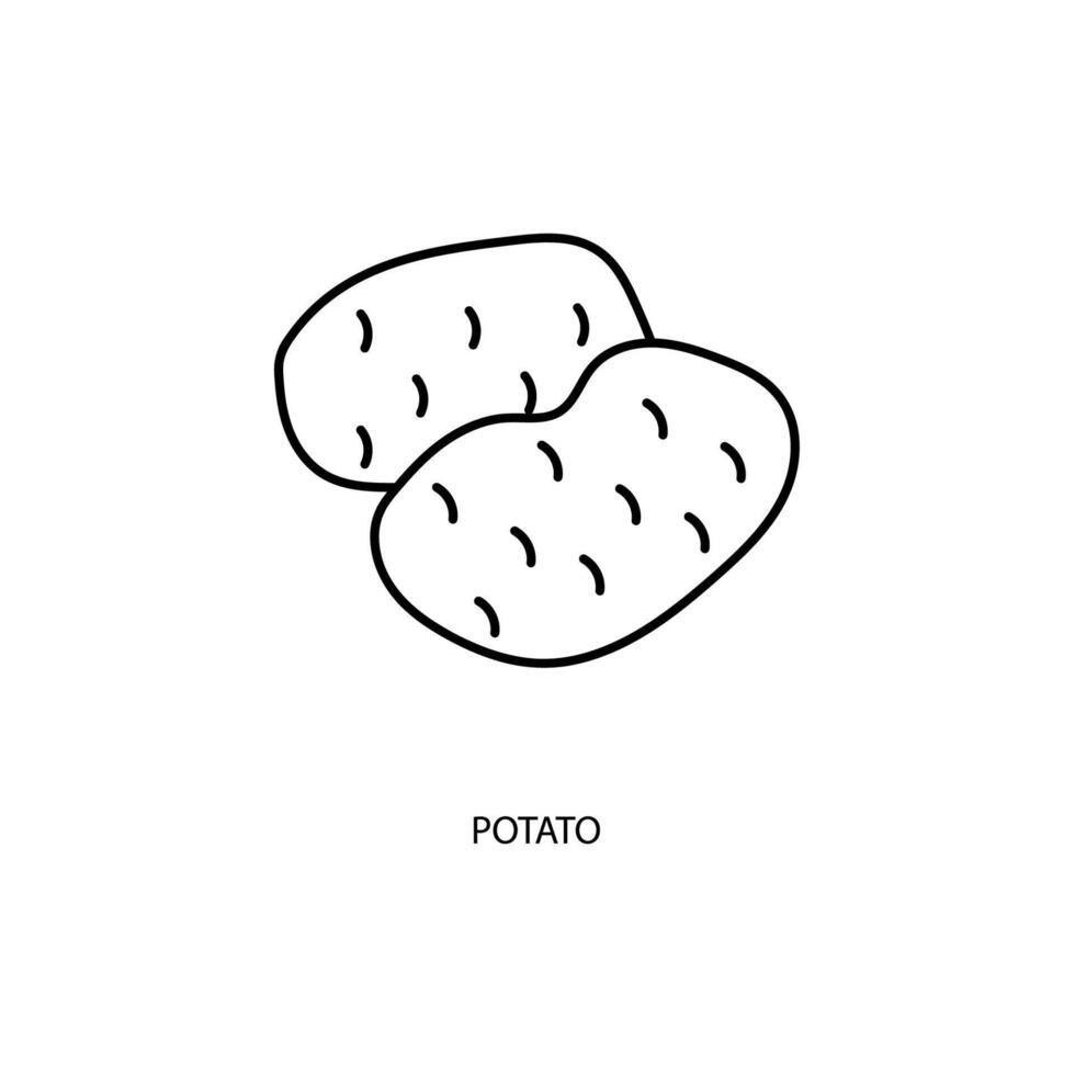 potato concept line icon. Simple element illustration. potato concept outline symbol design. vector