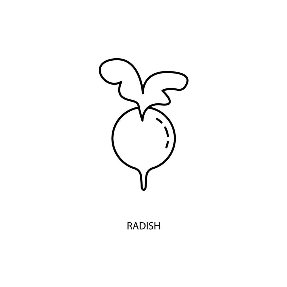 radish concept line icon. Simple element illustration. radish concept outline symbol design. vector