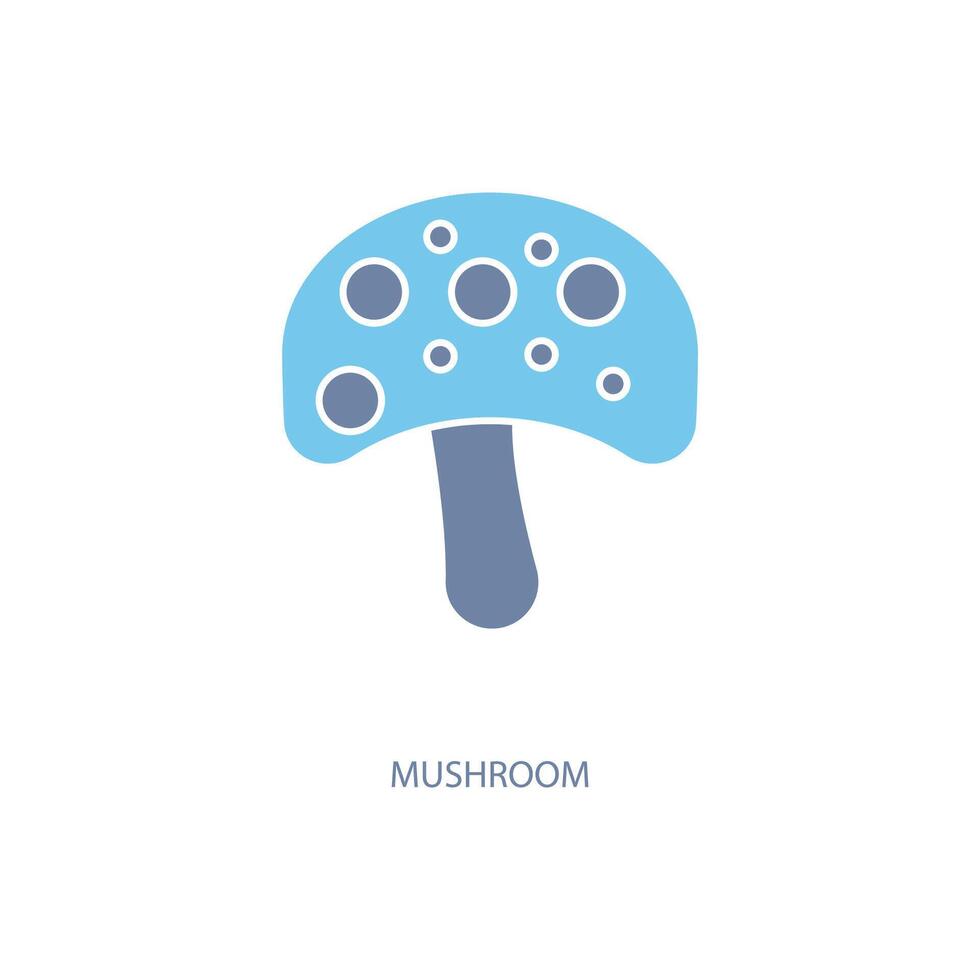 mushroom concept line icon. Simple element illustration. mushroom concept outline symbol design. vector