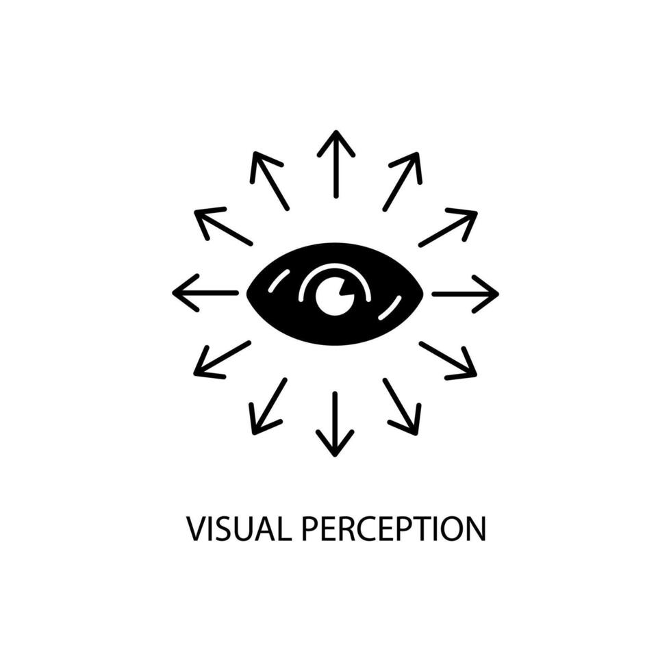 visual perception concept line icon. Simple element illustration. visual perception concept outline symbol design. vector