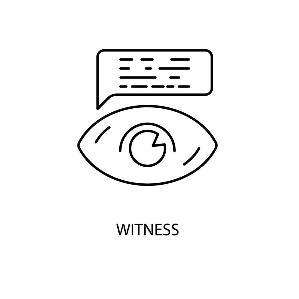 witness concept line icon. Simple element illustration. witness concept outline symbol design. vector