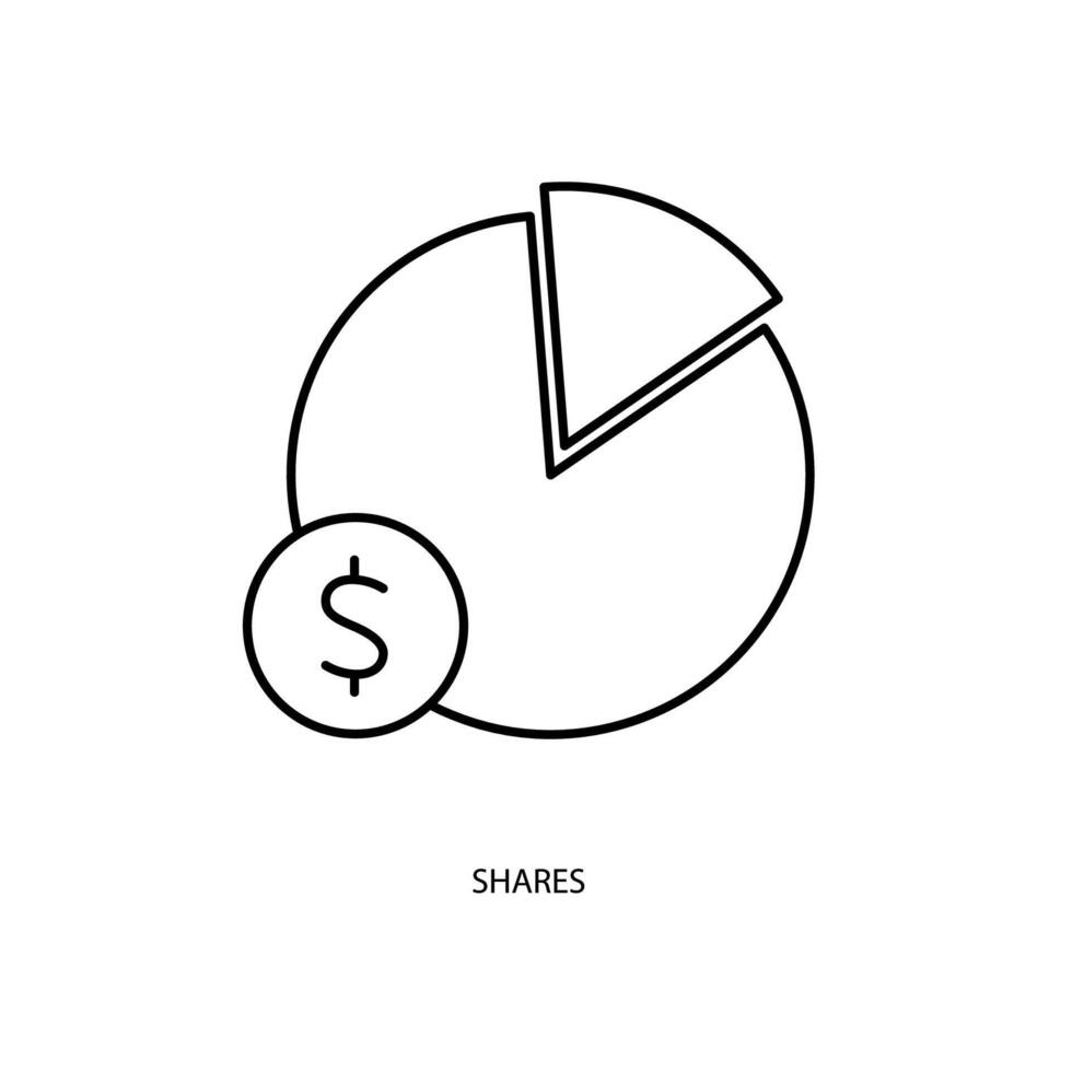 shares concept line icon. Simple element illustration. shares concept outline symbol design. vector