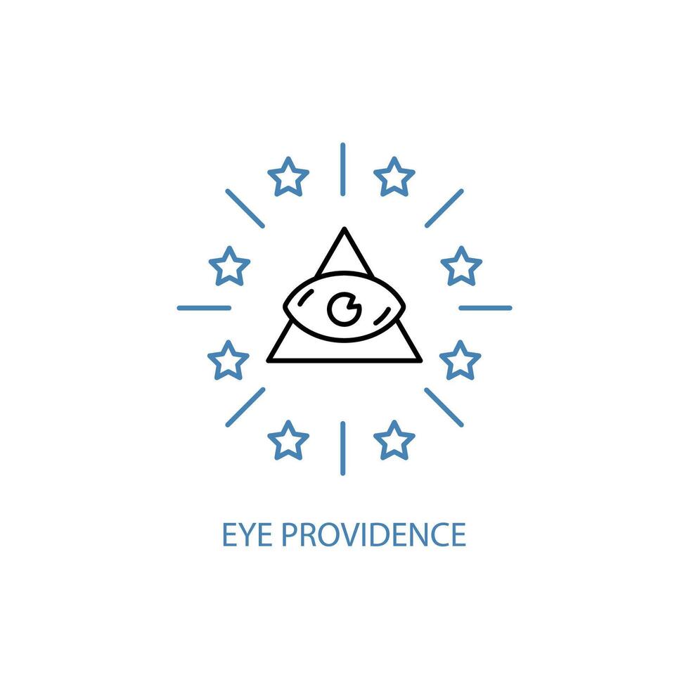 eye providence concept line icon. Simple element illustration. eye providence concept outline symbol design. vector