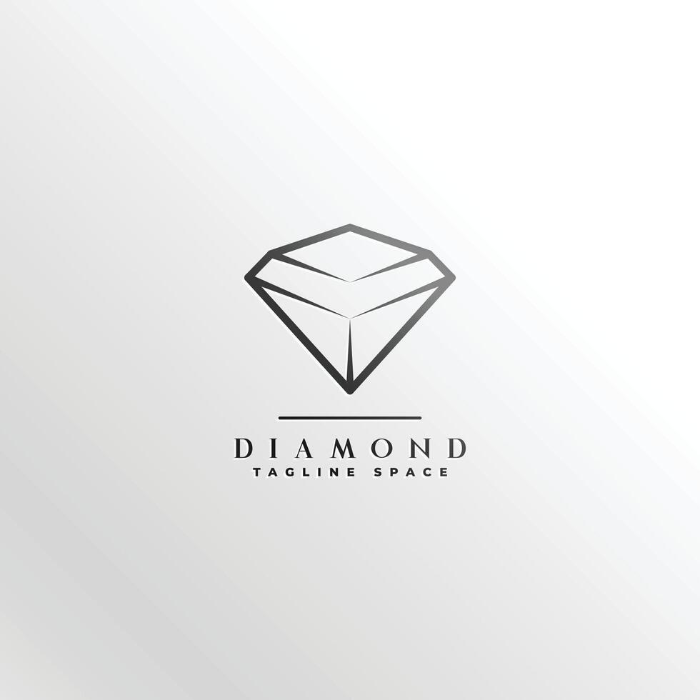 modern diamond gem logotype design template vector