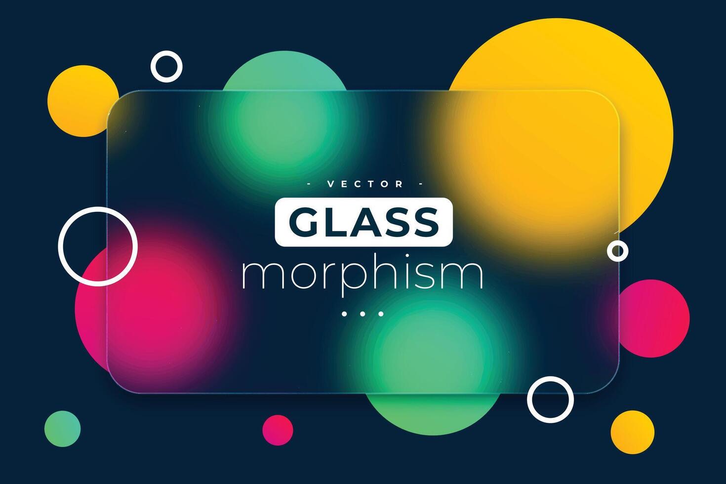 trendy glass morphism wallpaper with geometric gradient design vector