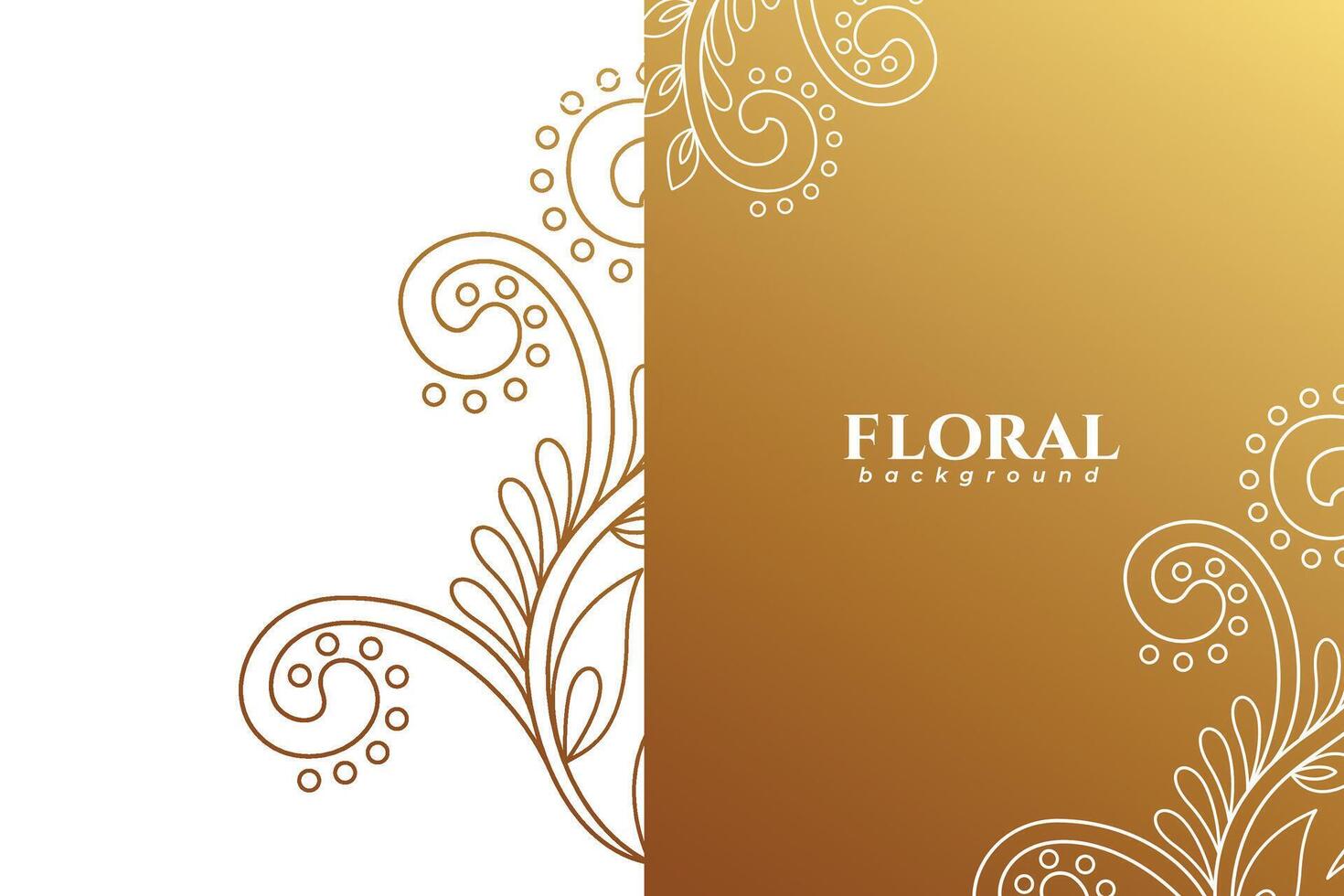 line style artistic floral premium background for islamic decoration vector