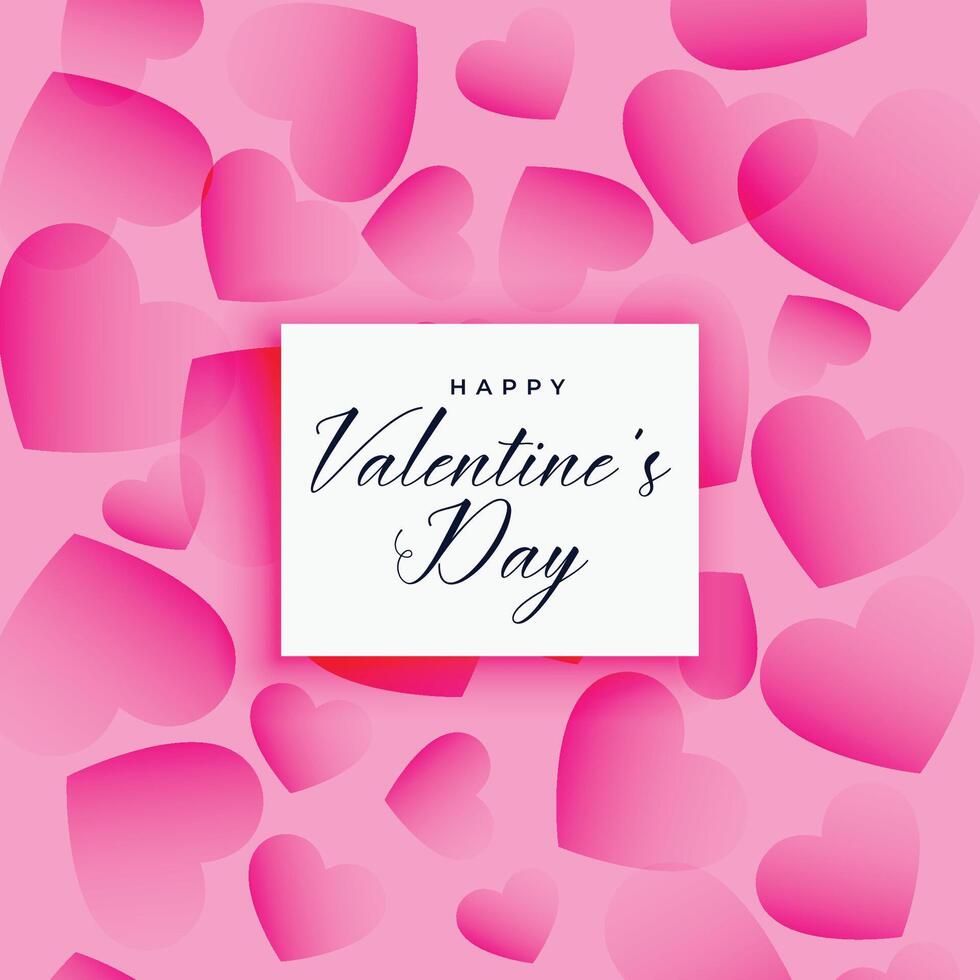 beautiful valentines day hearts pattern background vector