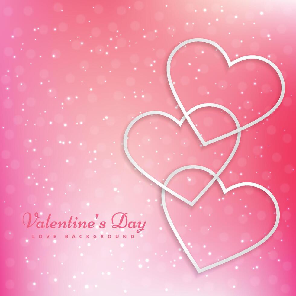beautiful hearts background for valentines day design illustration vector
