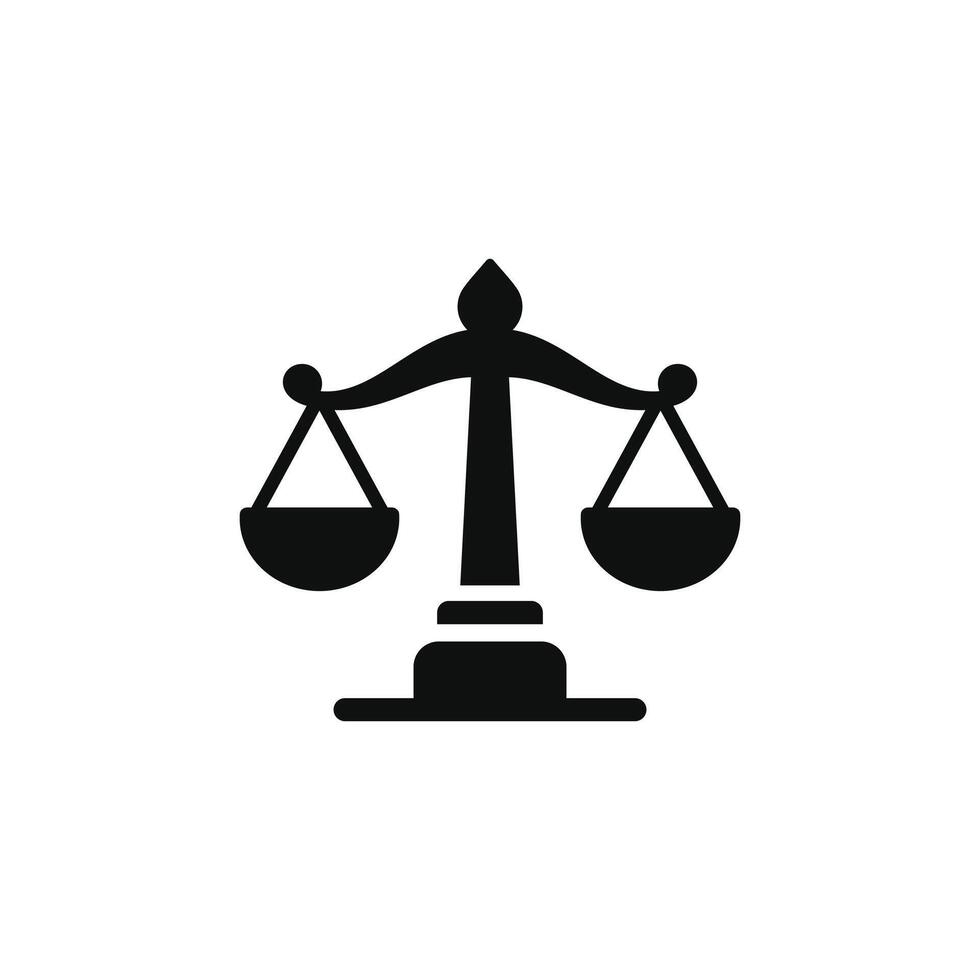 Law scale icon isolated on white background vector