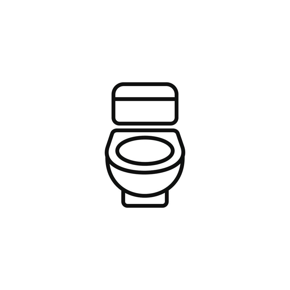 Toilet line icon isolated on white background vector