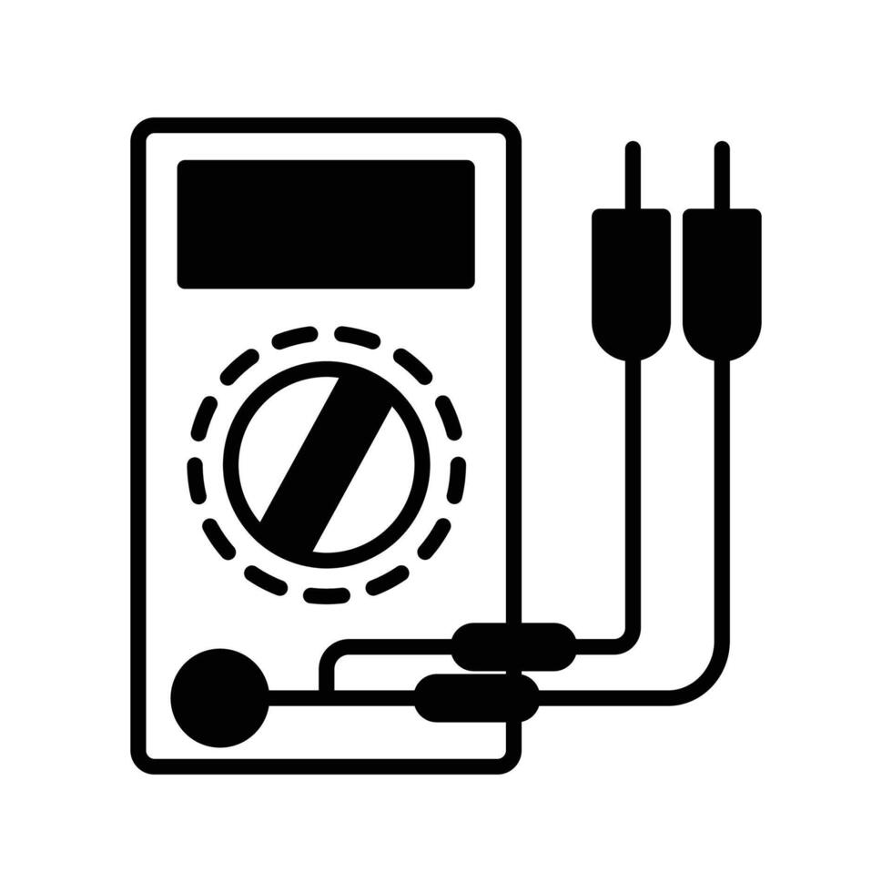 Volt Meter icon. black fill icon vector
