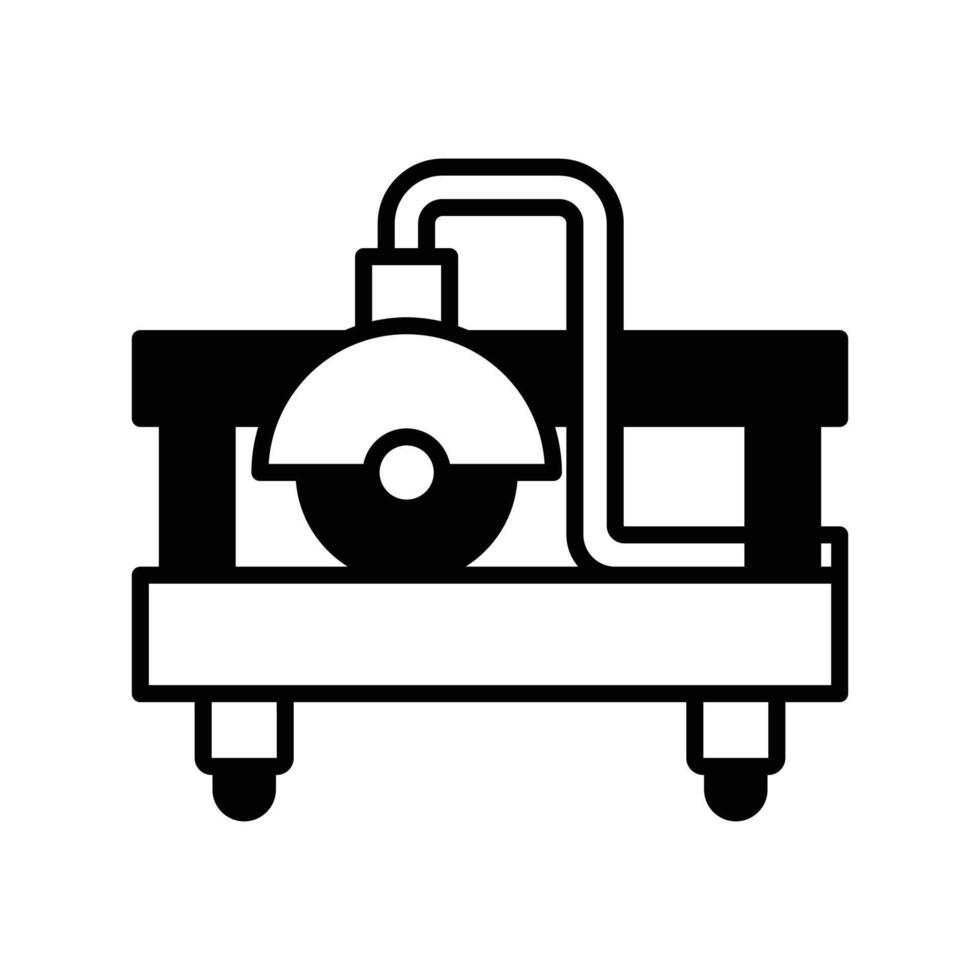 Tile Cutter icon. black fill icon vector