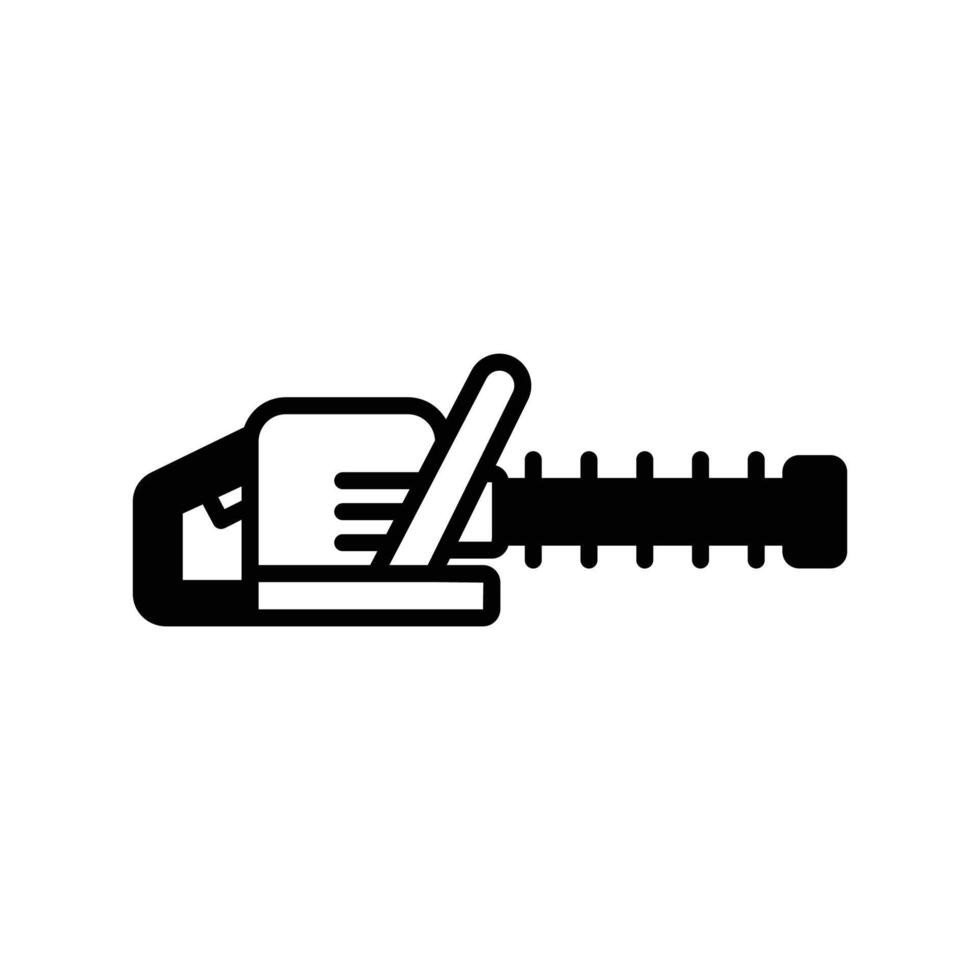 Hedge Trimmer icon. black fill icon vector