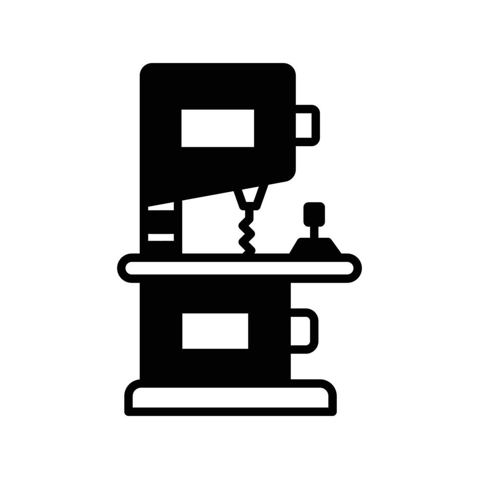 Band Saw icon. black fill icon vector