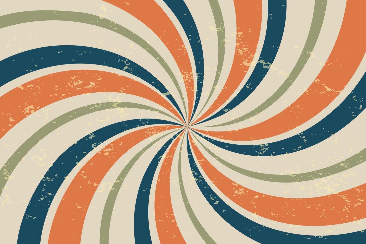 spiral retro rays vintage background vector