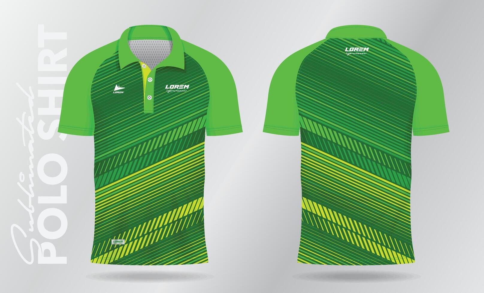 green background pattern for polo shirt and jersey uniform mockup vector