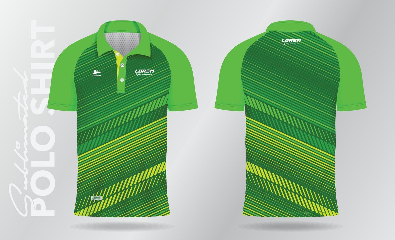 verde antecedentes modelo para polo camisa y jersey uniforme Bosquejo vector