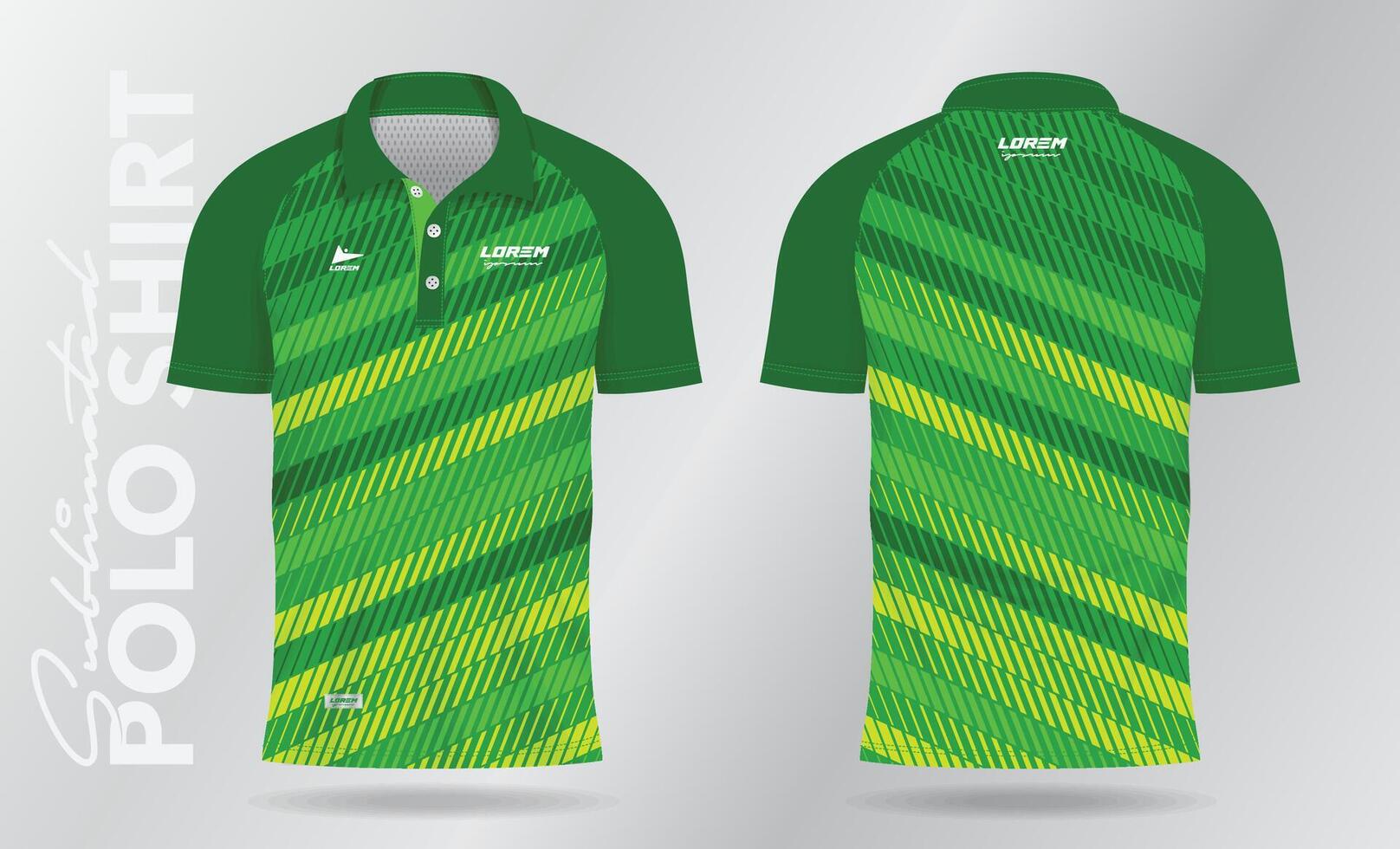 verde antecedentes modelo para polo camisa y jersey uniforme Bosquejo vector