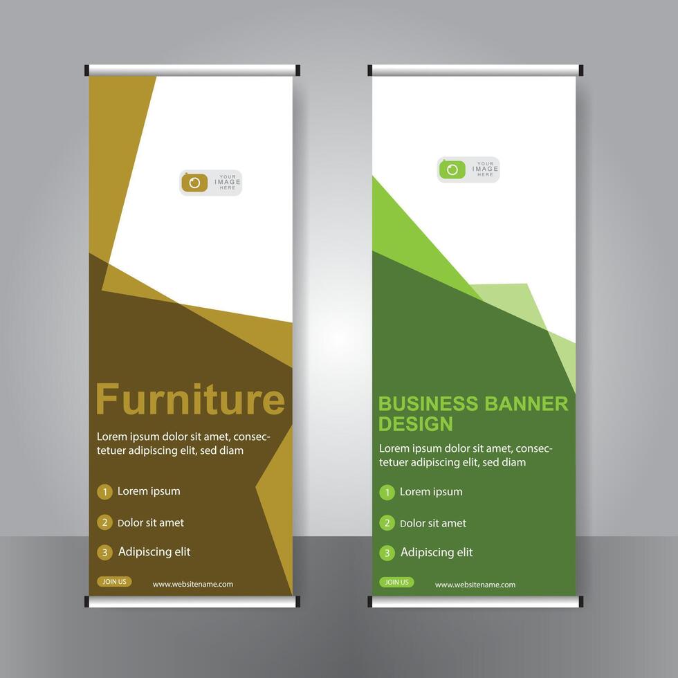 Business banner roll up set standee banner. modern banner. template. vector