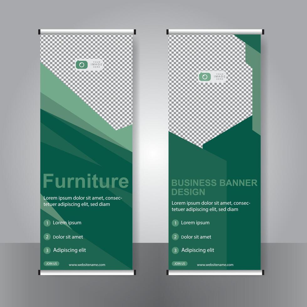 Business banner roll up set standee banner. modern banner. template. vector