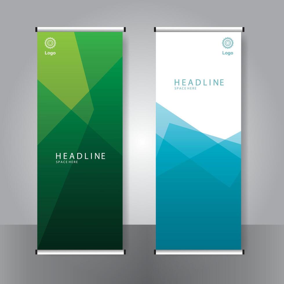 Business banner roll up set standee banner.modern banner. template. vector