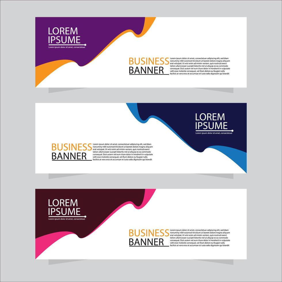 Vector abstract design web banner template. Web Design Elements - Header Design. Abstract geometric web banner template on grey background. modern banner.