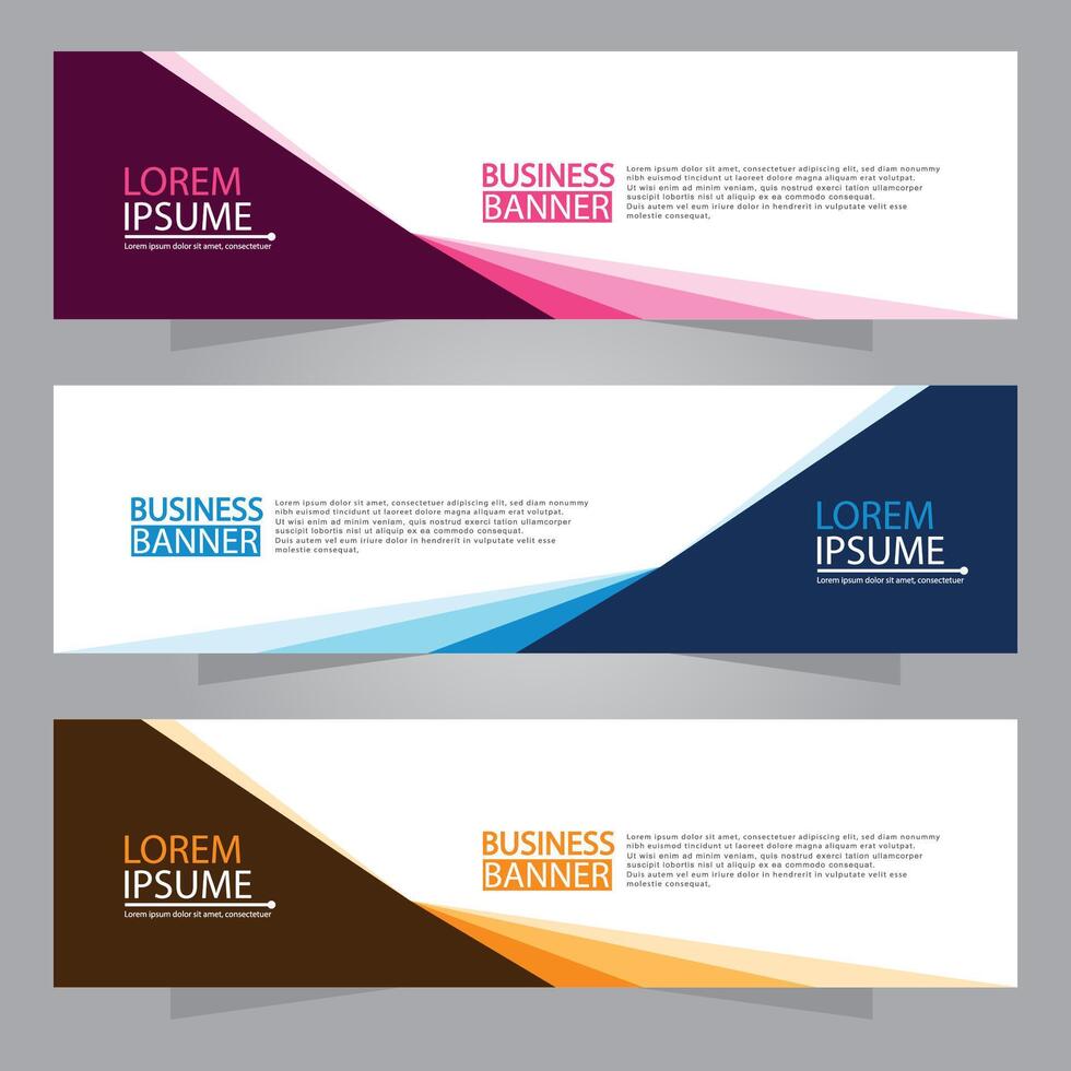 Vector abstract design web banner template. Web Design Elements - Header Design. Abstract geometric web banner template on grey background. modern banner.