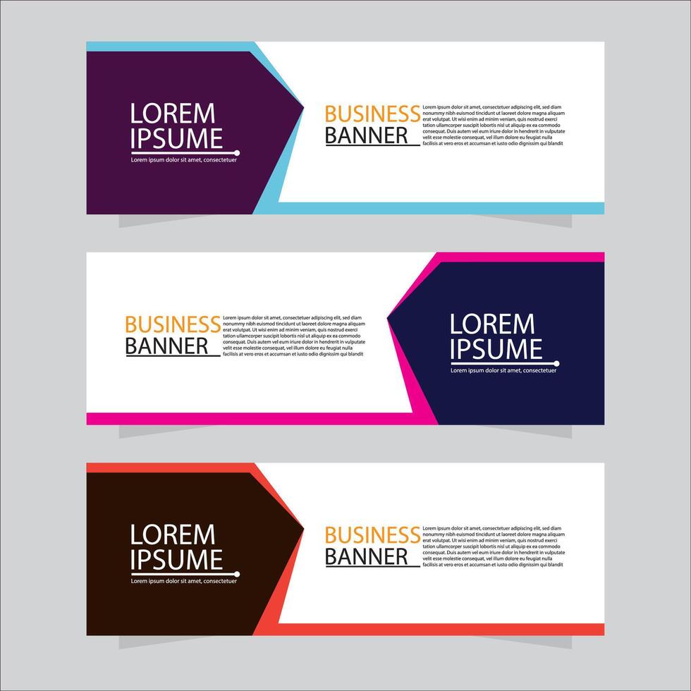 Vector abstract design web banner template. Web Design Elements - Header Design. Abstract geometric web banner template on grey background. modern banner.