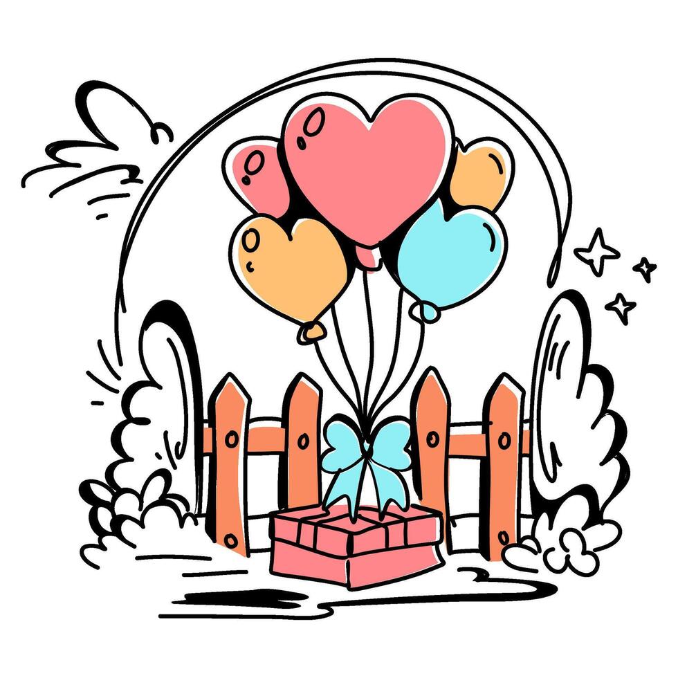 Valentine Day Delight Professionally Crafted Flat Illustrations for Eye catching Web Advertising vector