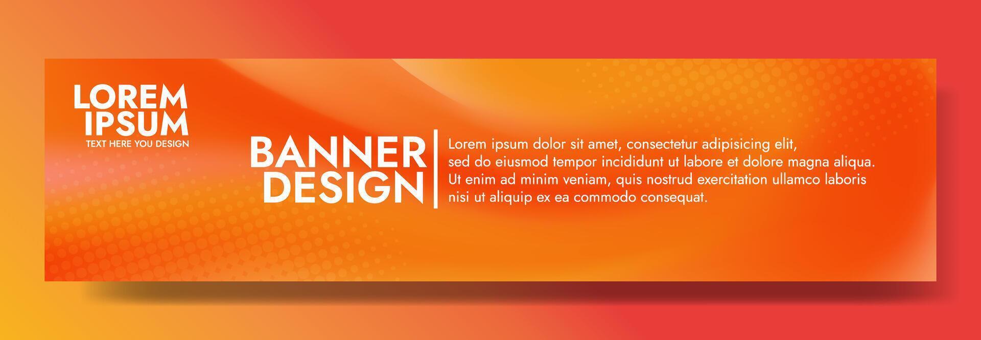 Abstract orange  banner color with a unique wavy design. It is ideal for creating eye catching headers, promotional banners, and graphic elements with a modern and dynamic look. vector