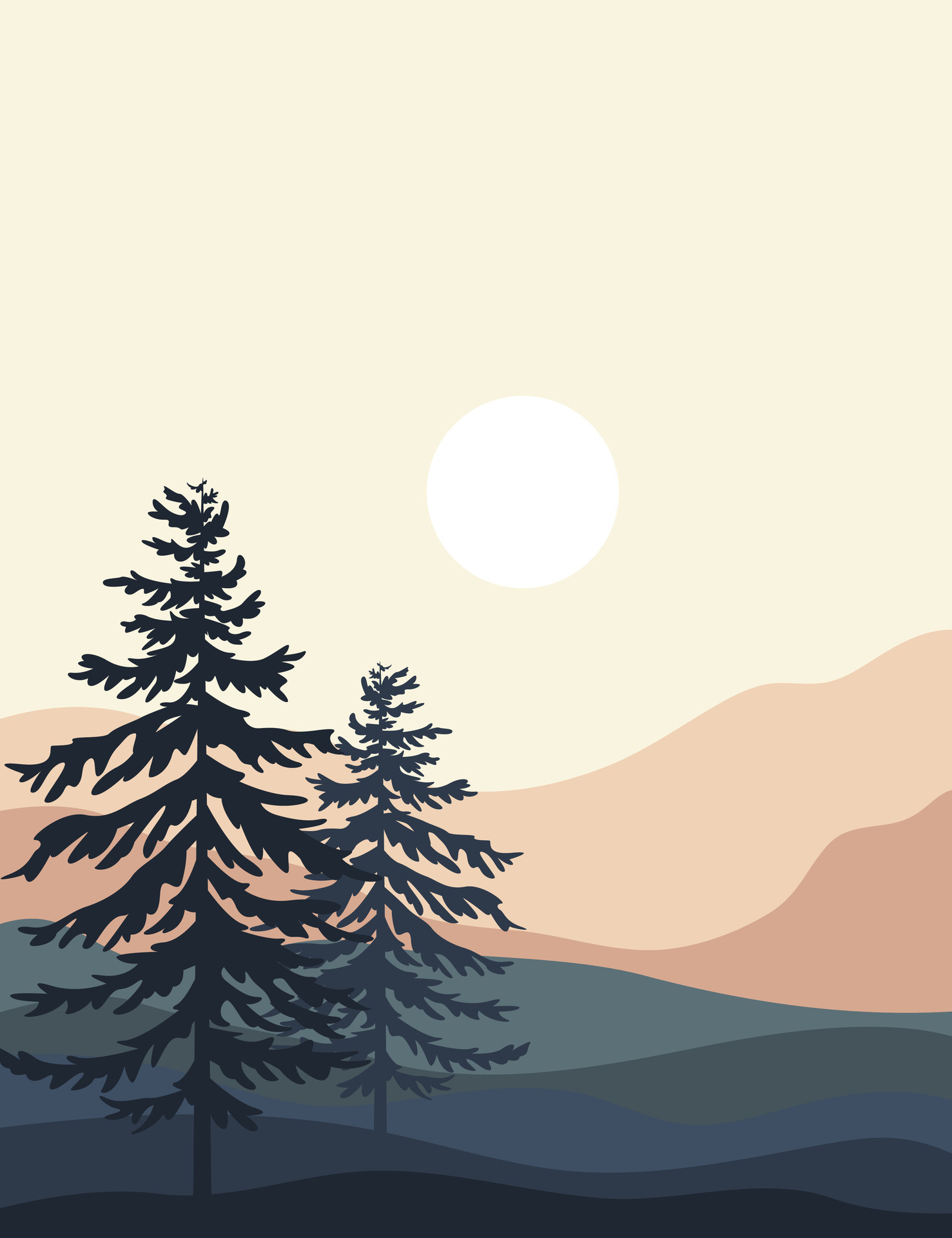 landscape background.wall art vector. 37744193 Vector Art at Vecteezy