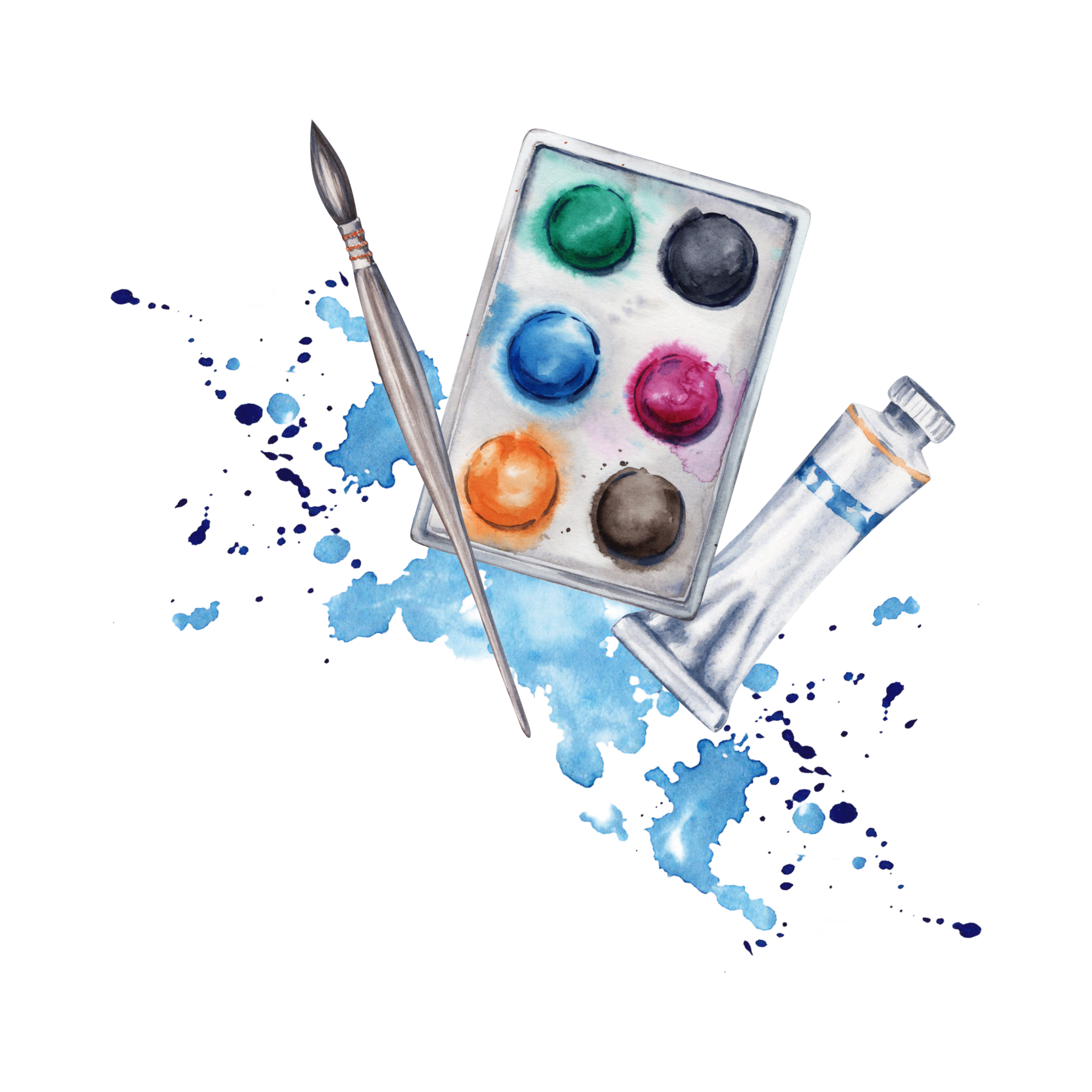Plano Laico Composici n Con Pintar Colocar Cepillos Pintar Tubo Y plano-laico-composici-n-con-pintar-colocar-cepillos-pintar-tubo-y